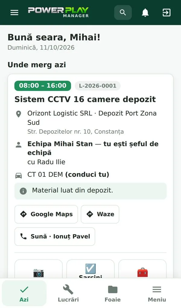 Power Play Manager pe calculator și pe telefon